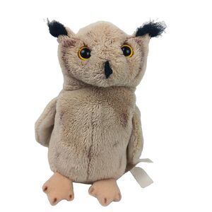 Nate and Jules Animal Craft Spotted Owl Beanbag Plush Soft  Stuffed Animal Toy